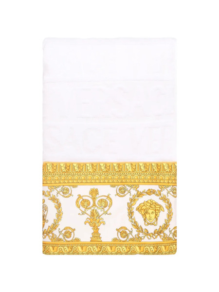  Versace Home I Love Baroque Cotton Bath Towel - White 