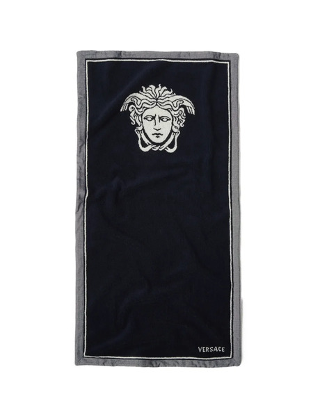  Versace Home Jacquard Bath Towel - Blue 