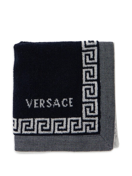  Versace Home Logo Towel - Blue 