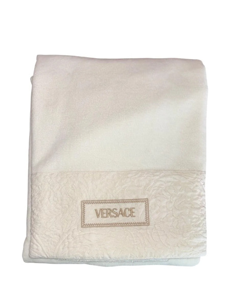  Versace Home Medusa Embellished Towel - Neutrals 