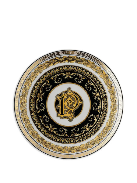 Versace Home Virtus Alphabet P Plate (17cm) - White 