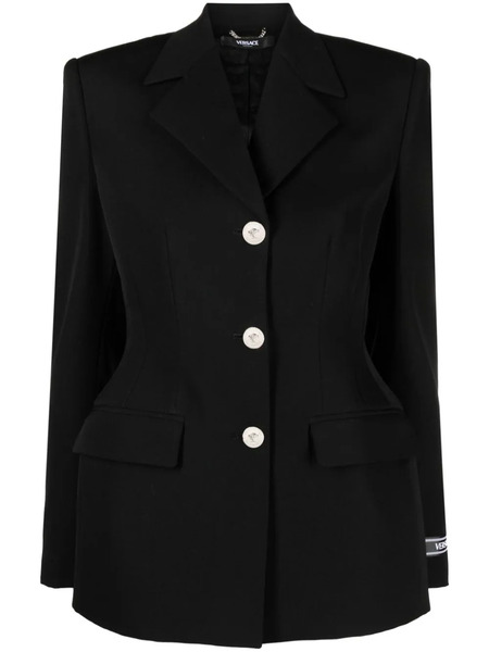  Versace Hourglass Single-breasted Blazer - Black 