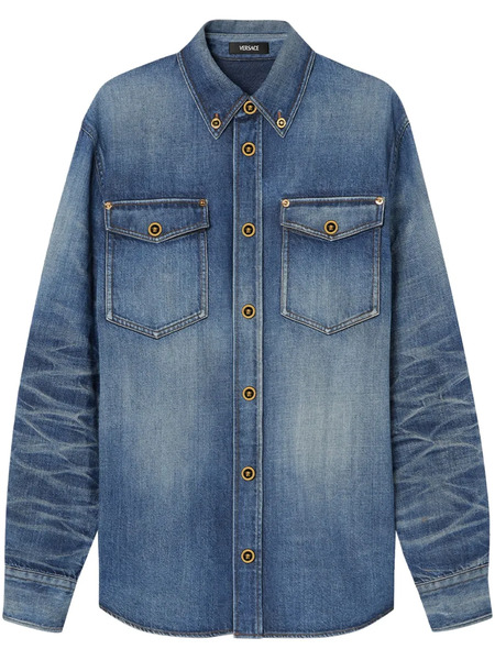  Versace Japanese-denim Overshirt - Blue 