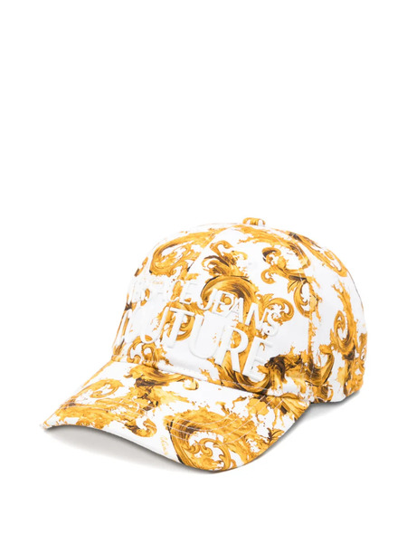  Versace Jeans Couture All-over Pattern Cap Hat - White 