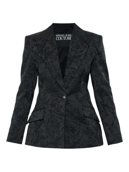  Versace Jeans Couture Barocco Pattern Blazer - Black 