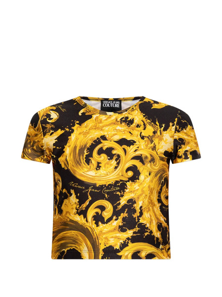  Versace Jeans Couture Baroque-pattern T-shirt - Yellow 