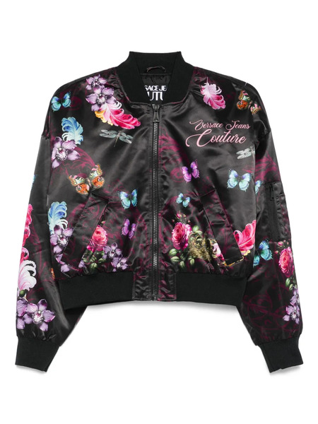  Versace Jeans Couture Floral Bomber Jacket - Black 