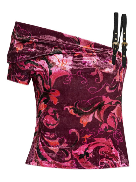  Versace Jeans Couture Floral-pattern Strap Top - Pink 