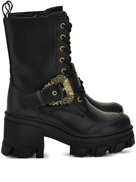  Versace Jeans Couture Lace-up Buckle-details Boots - Black 