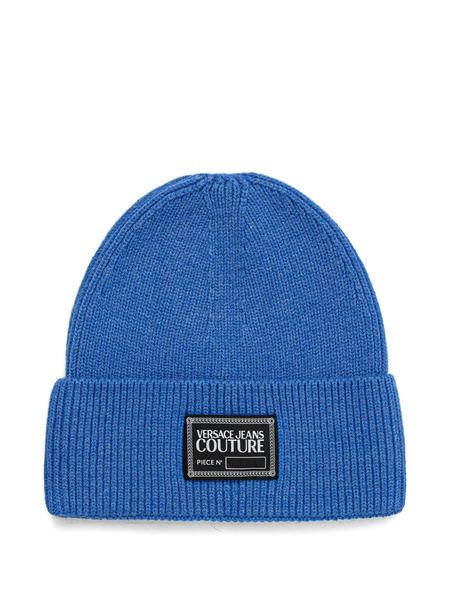  Versace Jeans Couture Logo-patch Beanie Hat - Blue 