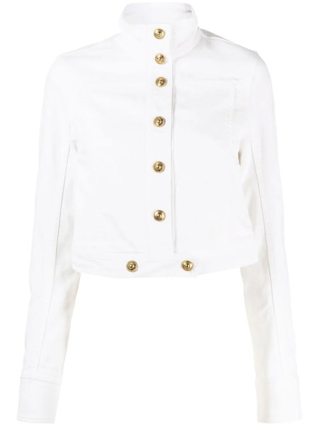  Versace Jeans Couture Logo-patch Cropped Jacket - White 
