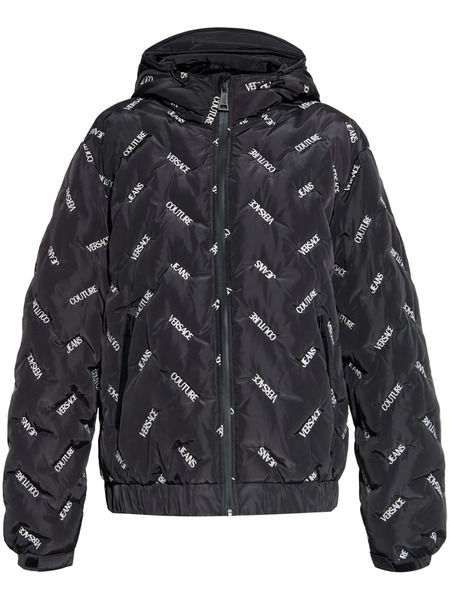  Versace Jeans Couture Logo-print Puffer Jacket - Black 
