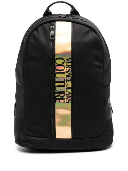  Versace Jeans Couture Logo-stripe Laptop Backpack - Black 