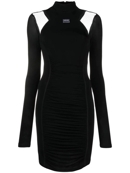  Versace Jeans Couture Mesh-panel Mini Dress - Black 