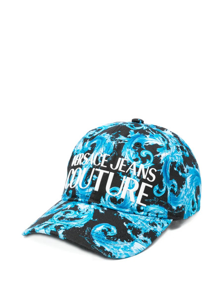  Versace Jeans Couture Printed Cap Hat - Black 