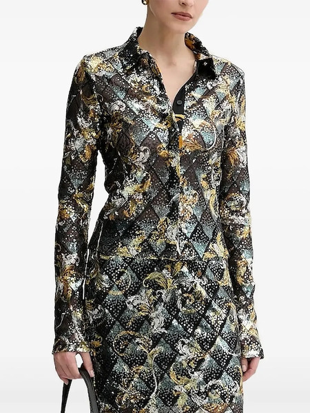  Versace Jeans Couture Sequin-embellished Blouse - Black 