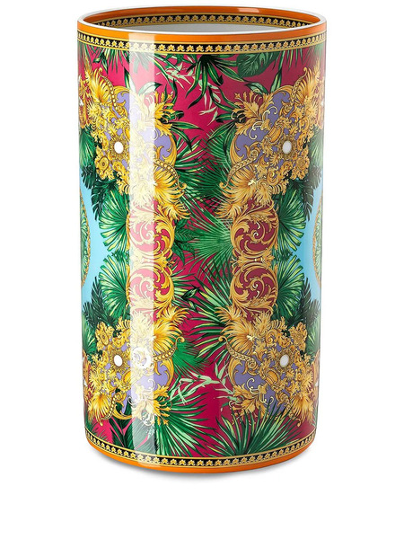  Versace Jungle Animalier Porcelain Vase - Blue 