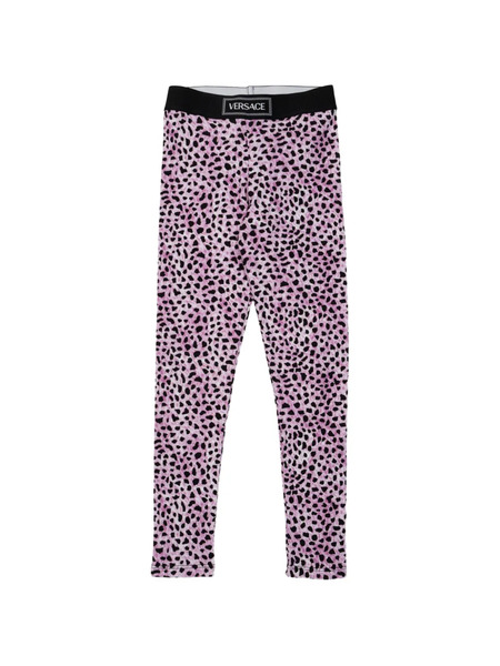  Versace Kids Animal-pattern Leggings - Pink 