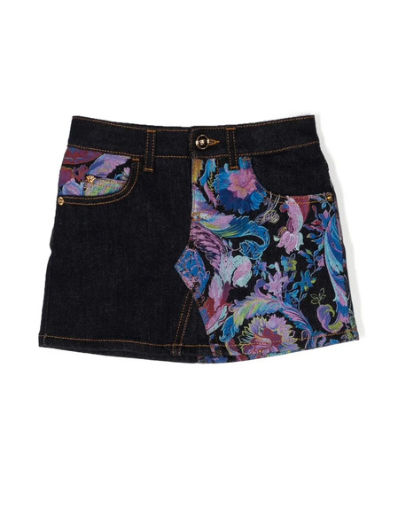  Versace Kids Calidescope Mini-skirt - Blue 