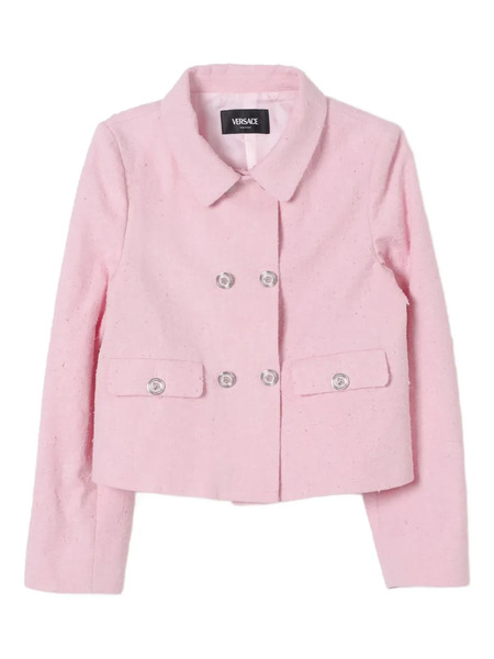  Versace Kids Double-breasted Pocket Jacket - Pink 