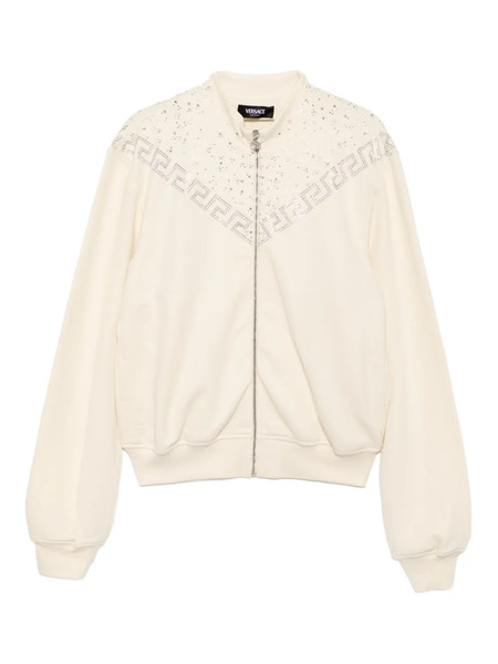  Versace Kids Greca-embroidered Sweatshirt - Neutrals 