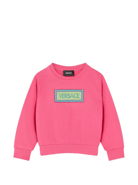  Versace Kids Logo-patch Sweatshirt - Pink 