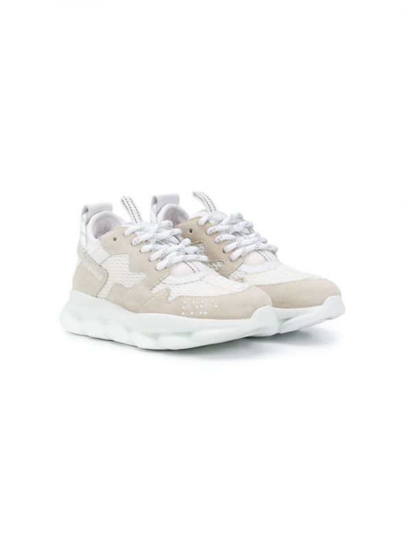  Versace Kids Low-top Mesh Sneakers - Neutrals 