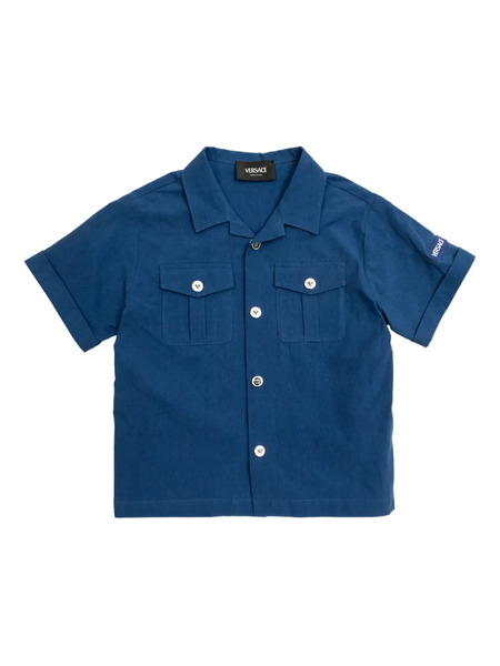  Versace Kids Medusa-button Shirt - Blue 