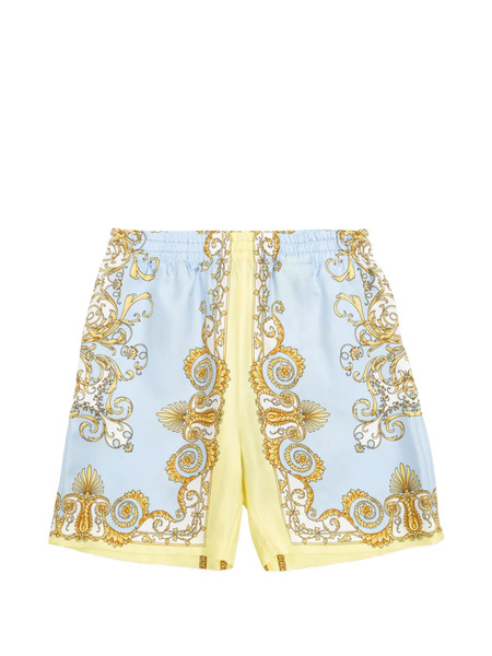  Versace Kids Printed Shorts - Blue 