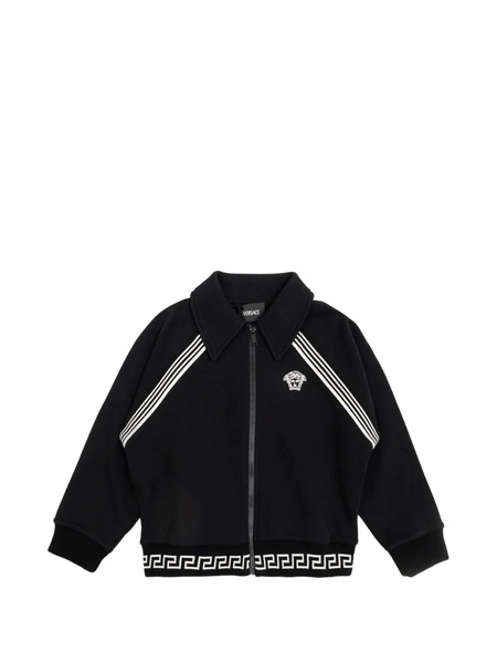  Versace Kids Zip-up Collared Jacket - Black 