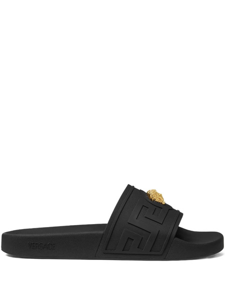  Versace La Medusa Slides - Black 