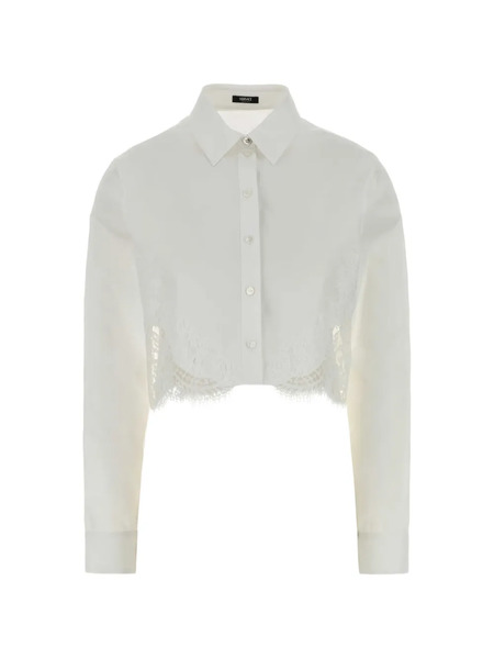  Versace Lace Poplin Shirt - White 