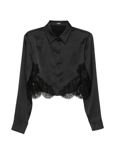  Versace Lace-trim Shirt - Black 