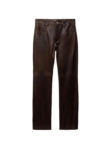  Versace Leather Pants - Brown 