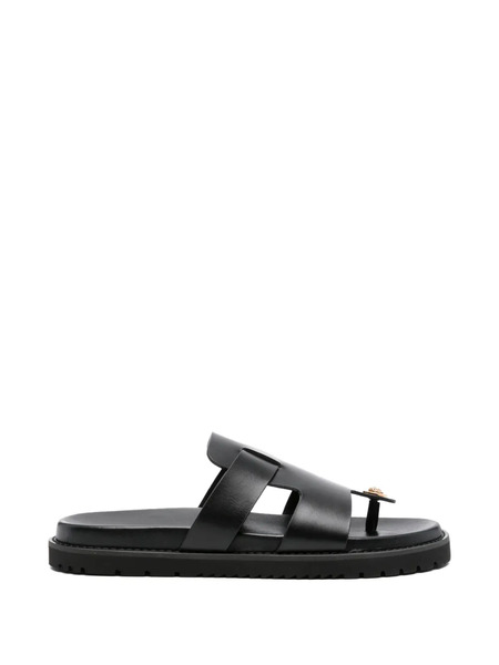  Versace Leather Sandals - Black 