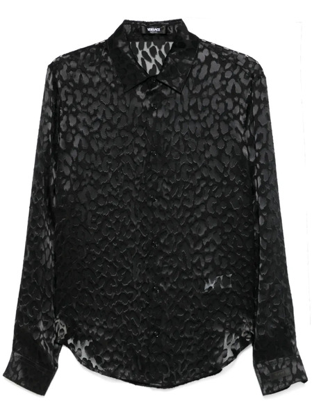  Versace Leopard-print Shirt - Black 