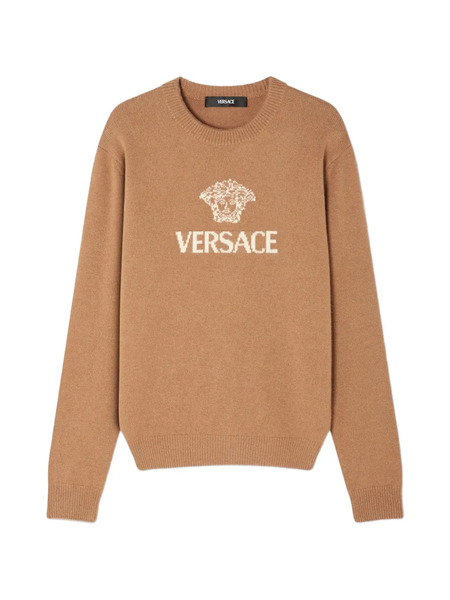  Versace Logo-embellishment Sweater - Neutrals 