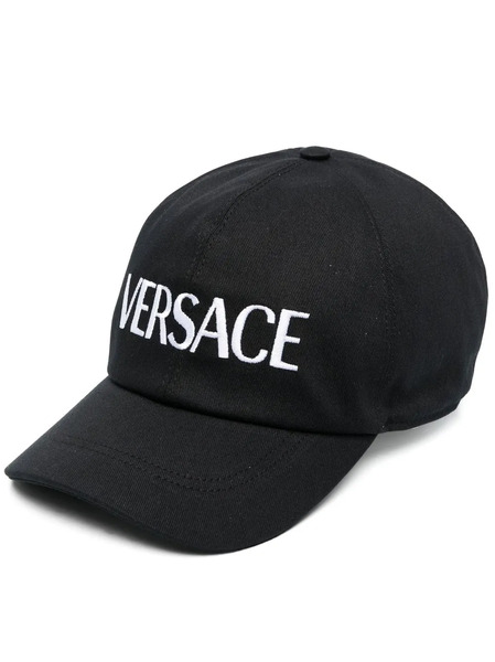  Versace Logo-embroidered Baseball Cap - Black 
