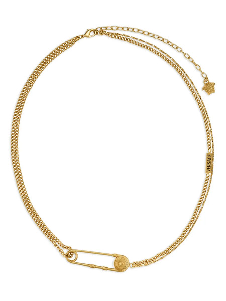  Versace Logo-engraved Necklace - Gold 