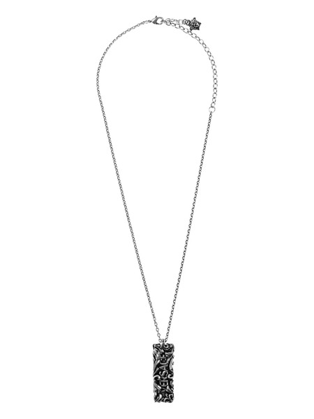  Versace Logo-engraved Necklace - Silver 