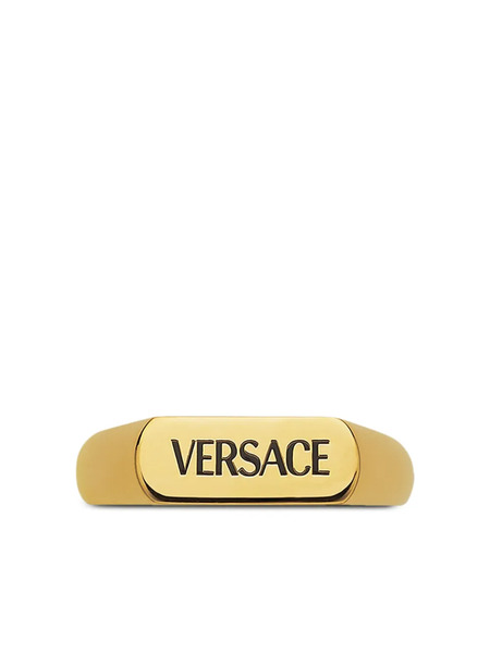  Versace Logo-engraved Ring - Gold 