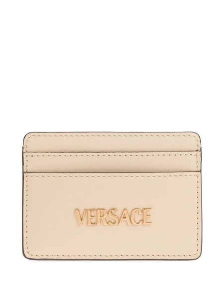  Versace Logo-lettering Card Holder - Neutrals 