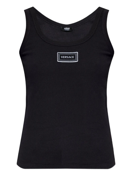  Versace Logo-patch Tank Top - Black 