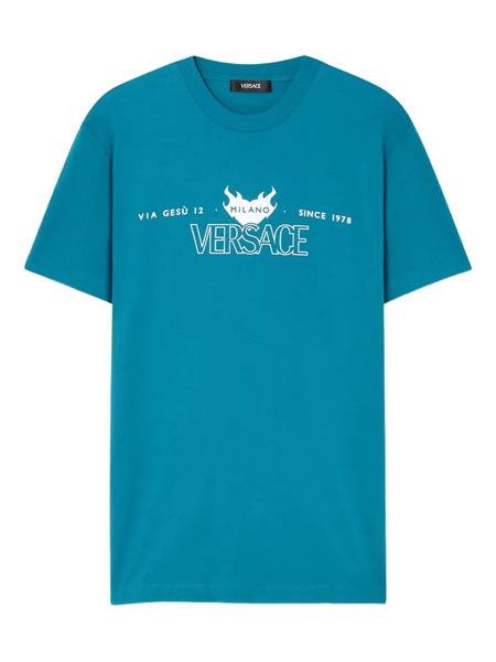  Versace Logo-print T-shirt - Blue 