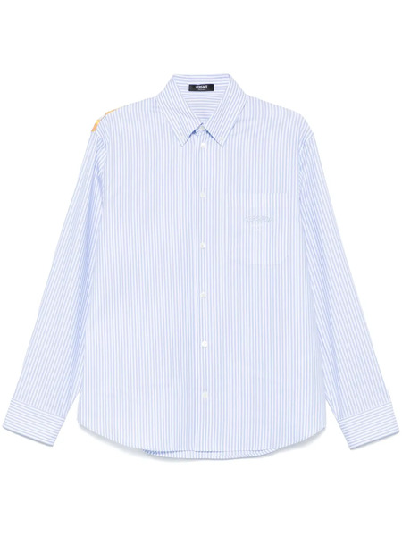  Versace Maxi Chain Striped Shirt - Blue 