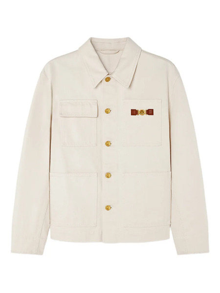  Versace Medusa Biggie Cargo Denim Jacket - Neutrals 