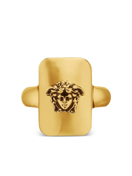  Versace Medusa-head Rectangular Ring - Gold 