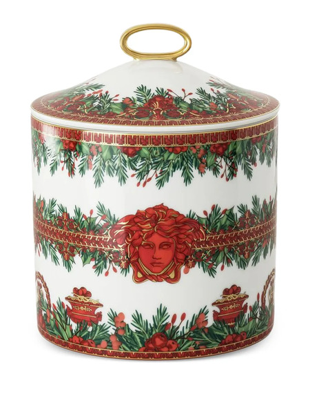  Versace Medusa-motif Top-handle Box (12.6cm) - White 