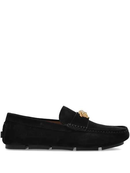  Versace Medusa-plaque Loafers - Black 