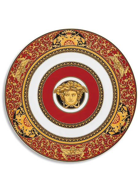  Versace Medusa Porcelain Serving Plate - Red 